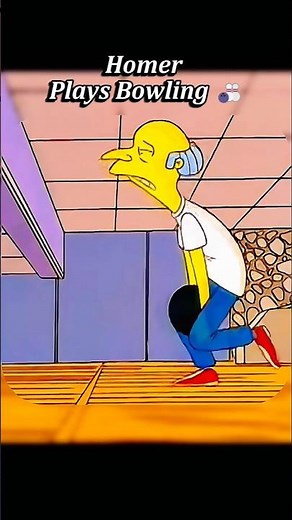 Homer Plays Bowling 🎳 #simpsons #viral