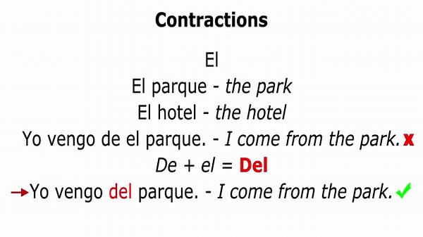 Contractions - Everyday Spanish for Beginners - Level Up Spanish