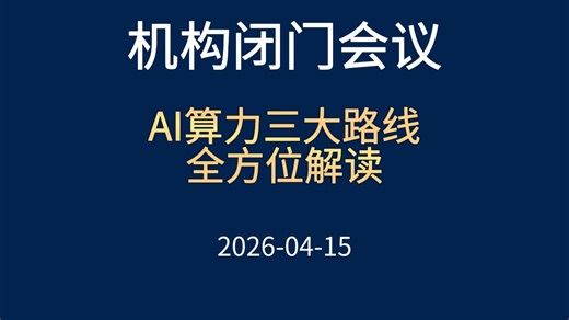 AI算力三大路线全方位解读