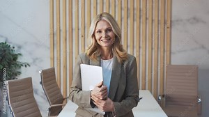 Cinematic storytelling video of a business working day in the office. Employees at work in a start up business