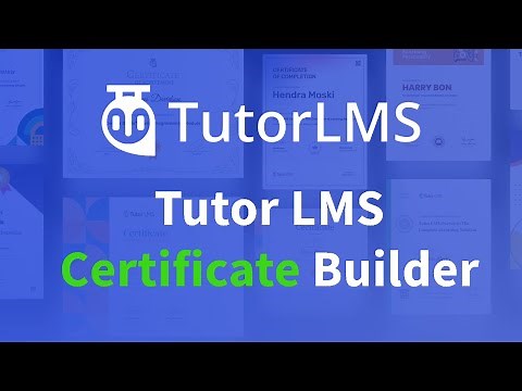 Tutor LMS certificate builder | How to create certificate in Tutor LMS