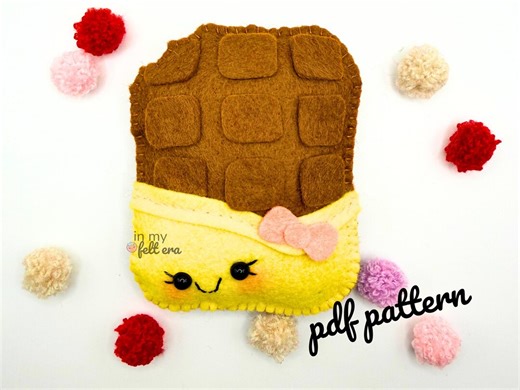 Chocolate Bar Felt Pattern | Kawaii Valentine Ornament (PDF Pattern) - Etsy