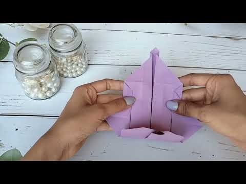 Origami Envelope Gift Box with Bow | How to Make a Beautiful Origami Gift Box 🎁 #papercraft