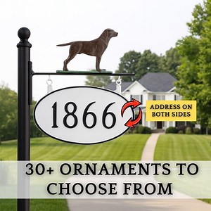 Classic Oval Double-sided Hanging Address Plaque, ONE Line Hanging Address Sign, Custom Metal Sign, House Number Plaque, Outdoor Decor - Etsy