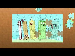 Land of giants Numbers ‪@Numberblocks‬ 10 to 50 numbers Pictures puzzle Game!