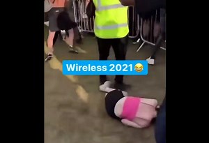Watch: Woman Gets Knocked Out By Security Gaurd During Scuffle At Wireless Party