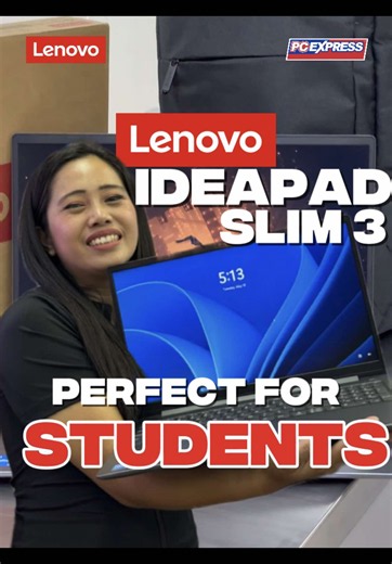 Laptop na di bubutas ng wallet mo? check mo tong LENOVO IDEAPAD SLIM 3📈🤯 This is the best laptop for student #fypシ #pcexpress #lenovo #students