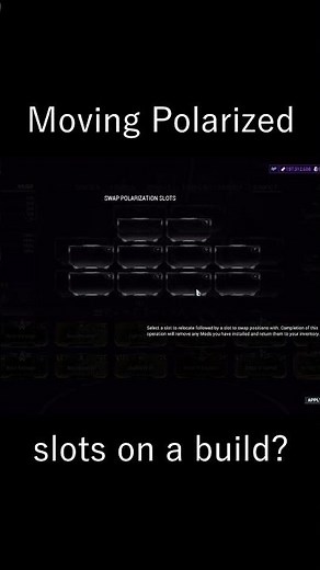 Move polarized slots in Warframe! #shorts #warframe #gaming #wfcc #warframecommunity #guide