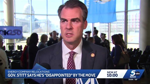 Gov. Stitt says it's 'disappointing' Oklahoma energy companies are moving headquarters to Houston