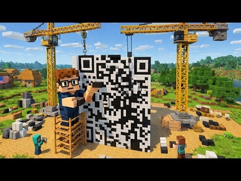 on constuit un qr code GéANT dans minecraft harcore