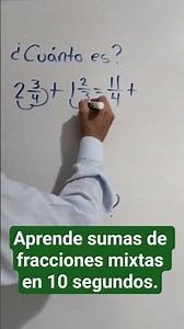 Learn to add mixed numbers in 10 seconds. #algebra #viral #exponentials #equations #fractions