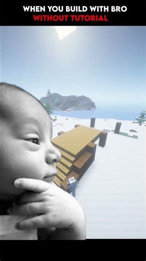 When You Build With Your Bro Without Tutorial 😂 | Minecraft Shorts #minecraftshorts