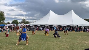 We said RAIN OR SHINE! And our dancers don’t hesitate to dance with Mother Nature. #SmokeDance #Haudenosaunee #Iroquois #AkwesasnePowwow #PowwowTrail | Akwesasne PowWow