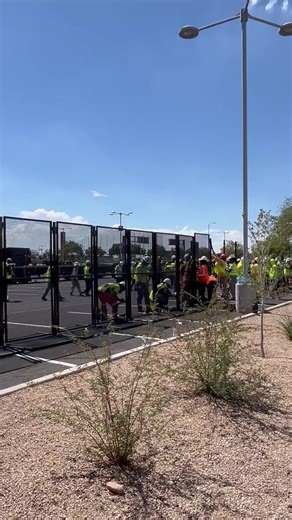 573K views · 33K reactions | Workers are out in the 99° heat building a steel fence all around State Farm Arena to secure Charlie’s memorial tomorrow | Terrence K Williams | Facebook