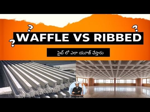 Waffle Slab vs Ribbed Slab – Difference enti? | Site lo Identify chese Easy Tips | Telugu civil