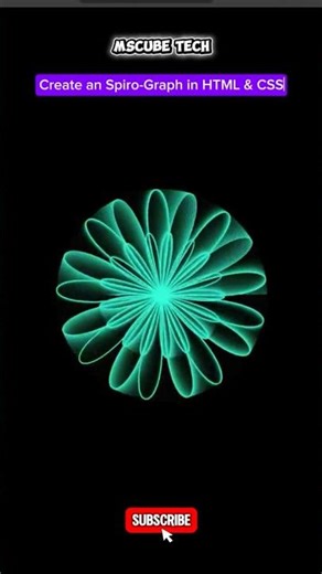 Spirograph Animation Using HTML CSS & JavaScript | Creative Coding Effect #shorts #mscubetech