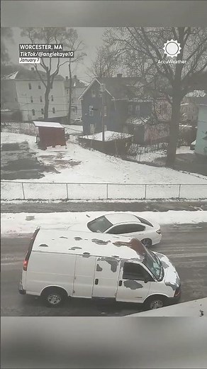 Cars Sliding on Icy Roads as Drivers Try to Avoid Each Other