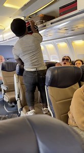 381K views · 1.2K reactions | Woman removed from flight!  Fight breaks out after woman throws mans luggage on the ground. #airplane #flights #Luggage #funny | Jamie and Blake | Facebook
