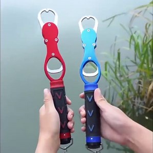 Fish Scale Grip, Fish Lip Gripper with Scale, Fatomal Fish Weighing Scales, Professional Fish Holder 0-40Lb, Fishing Gifts for Men, Blue