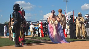 Couple weds in Star Wars themed ceremony at Whitecaps game