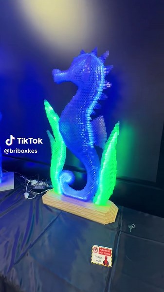 Beautiful Lego statues with transparent bricks 🥰 @LEGO #lego #bricksandmore #light #transparent #viral