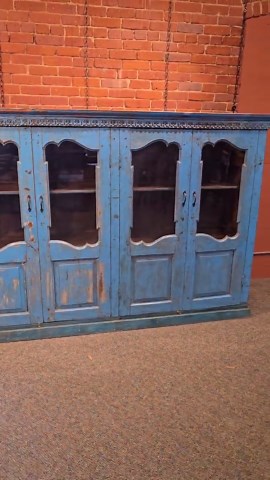 SOLID Reclaimed Wood Cabinet, Console, Sideboard, TV Stand With Glass Doors - Made in India - Etsy