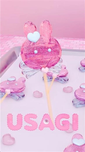 USAGI CANDYᕱ⑅ᕱ🩷kawaii 3D animation🍬 #blender3d #kawaiianime #kawaii3d