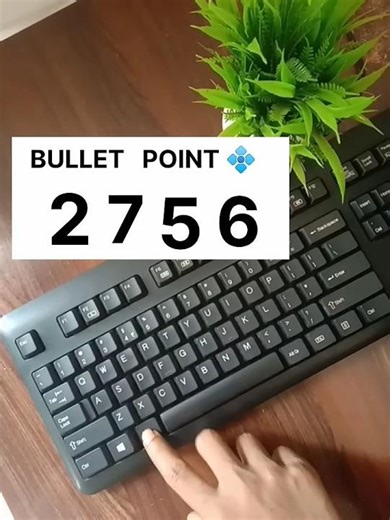 Bullet point type code 2756 =💠 #keyboard #computereducation #shortcutkeys #computerkeyboard