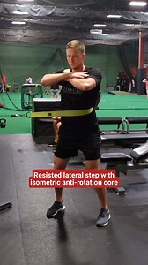 9.8K views · 56 reactions | Resisted lateral step with isometric anti-rotation using a Whats That Strap. We're big fans of this strap to add a 3D resistance to motions. Here's a simple exercise we using during the early phases of rehab for low back pain, oblique strains, and more. The strap is pulling his upper body into rotation while he steps. | Mike Reinold | Facebook