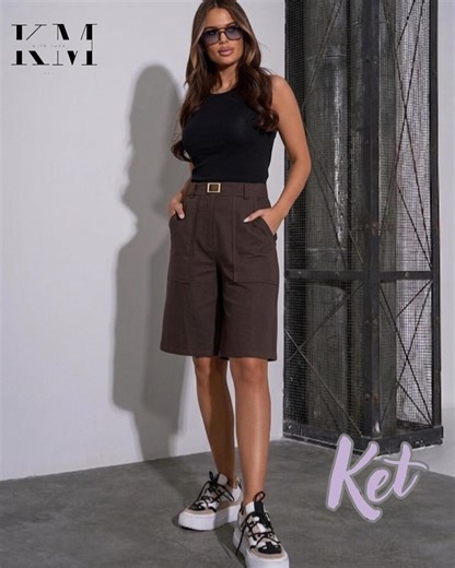High Waisted Bermuda Shorts Pattern With Rounded Pockets PDF Tailored Bermuda Shorts Sewing Pattern Minimalist High Waist Shorts Women’s - Etsy