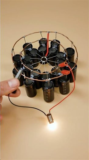 200,000µF Capacitor Bank Test ⚡#electronics #capacitor #experiment #diy #science