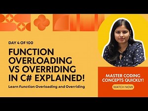 Day 4/100: Function Overloading vs Function Overriding in C# | Real-Life Examples for Interviews