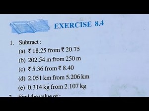 Class 6th maths l Exercise 8.4 l Chapter 8 l Decimal l NCERT l Solution l Cbse board l Carb Academy