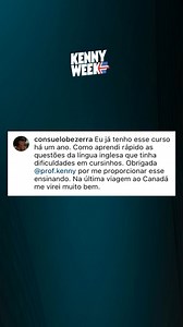 KENNY WEEK: Aprenda inglês 6x mais rápido! Online e gratuito, dias 10, 11 e 12 de Junho às 19h. Garanta sua vaga: | Professor Kenny