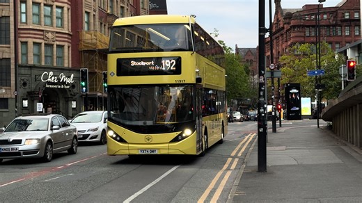 YX74 OMY 11917 on the 192 to Stockport #beenetwork #manchester #bus #buses #stagecoach