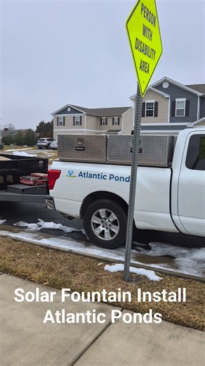 Solar Fountain installation by Atlantic Ponds. | Atlantic Ponds