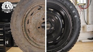 Super rusty spare wheel restoration: Bringing old metal back to life