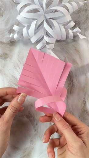 Super Easy ❄️ Fluffy 3D Snowflake from A4 Paper #diy