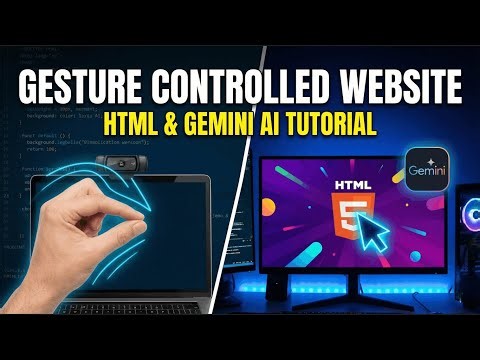Finger Gesture Controlled Website Using HTML & Gemini AI