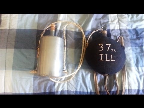 Reenacting: Cleaning & Relining Old Tin Canteen with Beeswax
