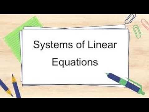 Part 1 Systems of linear equation