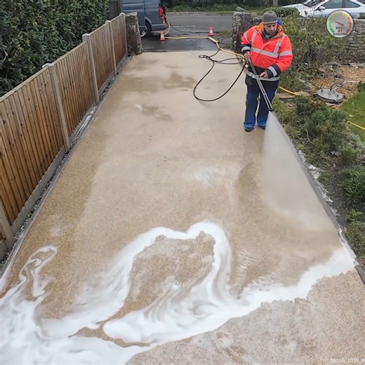 How to Clean GRIMY Driveway Stains | Mr. Jet Washing