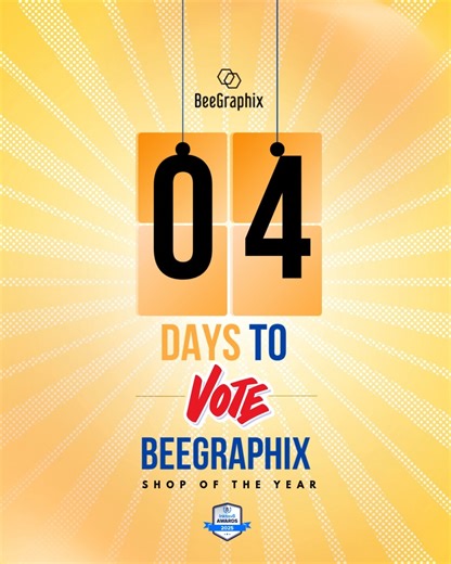 Only 4 days left to help BeeGraphix win Shop of the Year! Vote 3x a day until Oct 31! 👉 www.inktavo.com/inktavo-awards Every click counts — thank you for helping us shine! 💛🐝 #VoteBeeGraphix #InktavoAwards #ShopOfTheYear Printavo - Manage your print shop in the cloud. | BeeGraphix