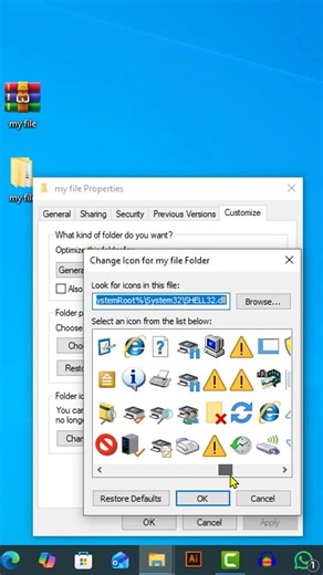 how to change folder icon on your computer 💻 #tech #shorts