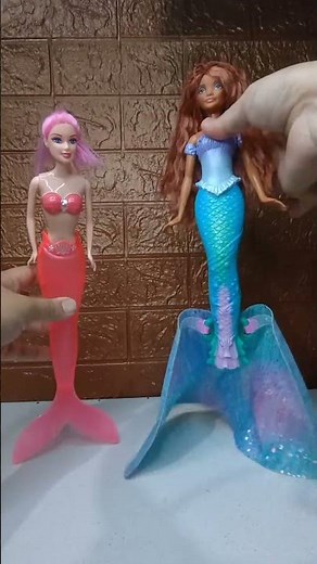 CUTE PINK 🩷 MERMAID AND TRANSFORMING PRINCESS ARIEL #disneycharacter #disneyprincess