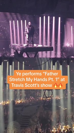 Kanye West Performs 'Father Stretch My Hands' at Travis Scott Show