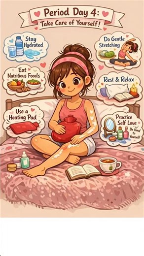 Period Day 4 Care Guide | Stay Hydrated & Relax 💕 | #ytshorts #shorts