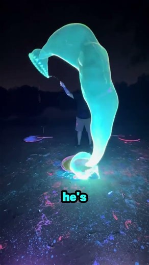 This Looks Like CGI… But It’s Real Neon Bubble Magic #shorts #bubble