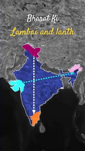 India's Length and Width 🌍#ytshorts #short @mapgyan