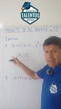Producto de dos binomios con un término en común #matematicas #clases #education